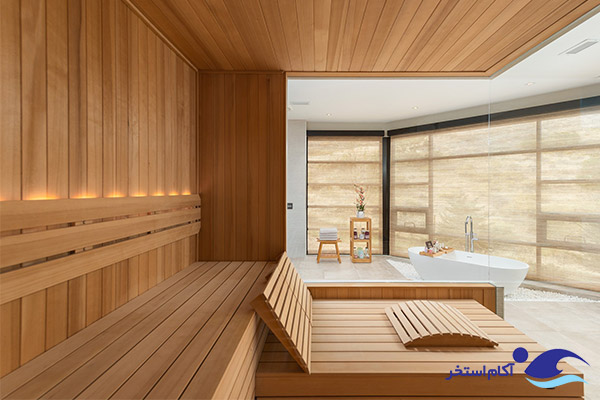 نمونه عکس سونا داخلی حمام و خانه